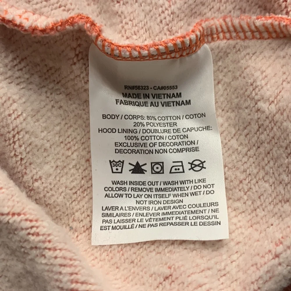 Nike coral pink cropped hoodie (S) - Picture 4 of 5